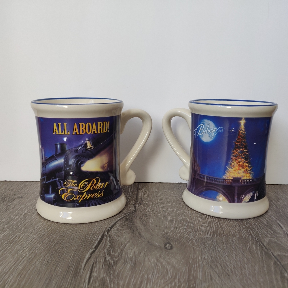 Warner Bros Polar Express Believe Christmas Holidays Mug Set of Two - Picture 4 of 7